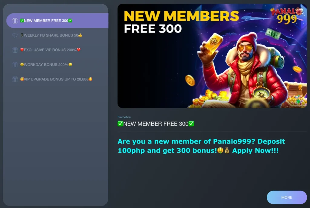 panalo999 free 100 spins for register